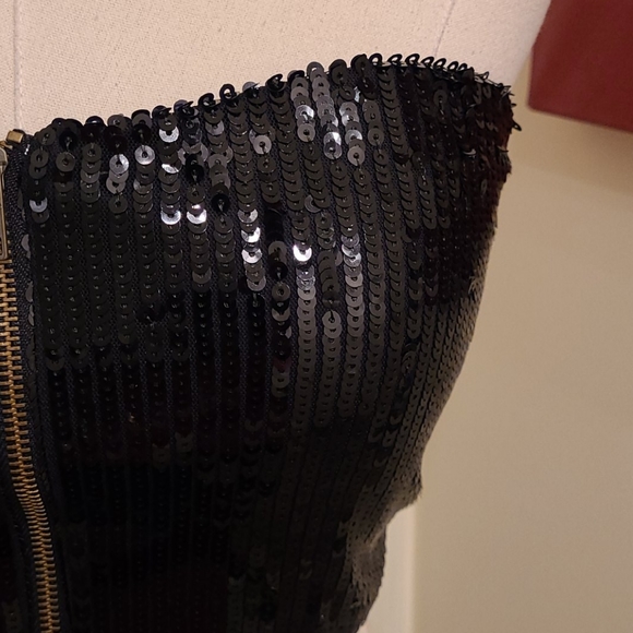 SAMPLE Say What Black Sequin Corset - Picture 3 of 10